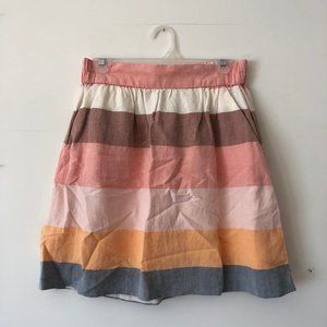 Striped LOFT Mini Skirt W/ Pockets!